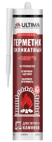 Герметик для печей и каминов, черный, ULTIMA +1500°, 260 мл