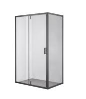 Душевой уголок DUERO, прямоугольный, черный DR-128CR-SW-GB