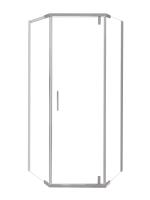 Душевой уголок VIAR, прозр. стекла, 5-тиугольный,  хром VR-90C5-SW-C