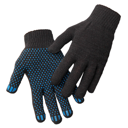 Перчатки трикотажные с точечным ПВХ покрытием, 10 класс, 4 нити, вес 42 г