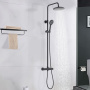 Смеситель для душа с термостатом и верхним душем TERMO 34291TMB