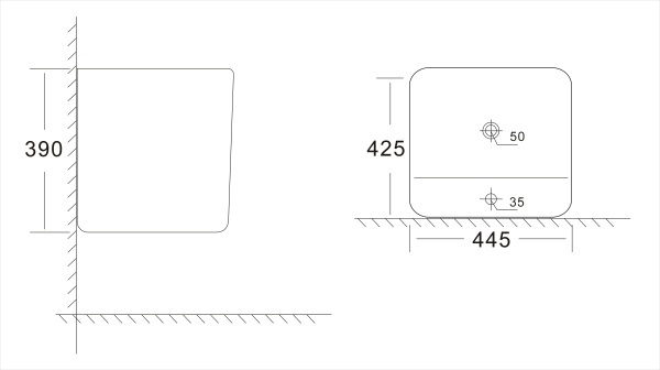 Раковина подвесная SIERRA NEW SRN33146