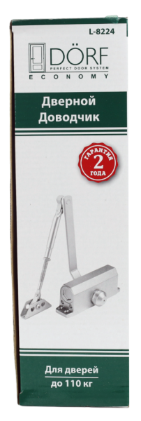 Дверной доводчик DORF Economy L-8224, белый