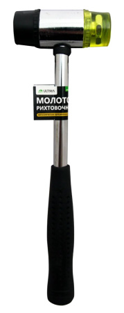 Молоток рихтовочный, 35 мм (пластик/резина), метал.обрезиненная ручка