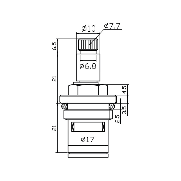 Кран-букса керамическая OL MC24R20