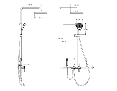 Душевая стойка KABRERA 37294KBW