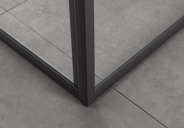 Душевой уголок DUERO, прямоугольный, шоверама, черный DR-128CR-SH-GB